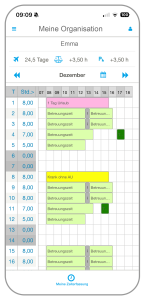 FrogTime mobil: Zeiterfassung, Urlaubssaldo und Dienstplan jederzeit auf dem Smartphone abrufbar.